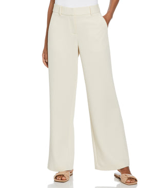 Crease Front Wide Leg Pant (White Swan) 