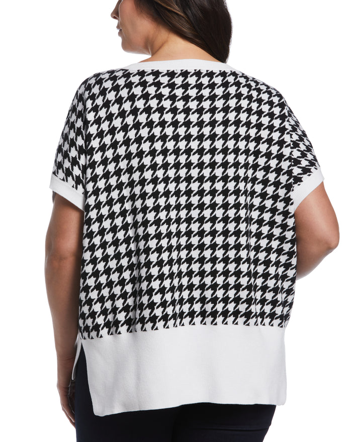 Houndstooth Sweater Vest (Black) 