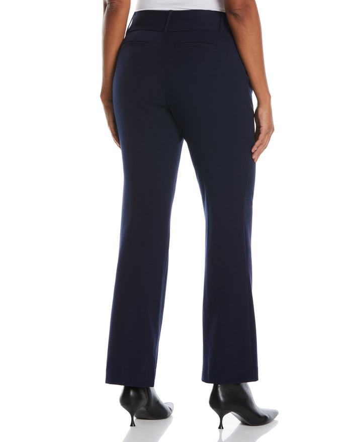 Petite Curvy Fit Boot Cut Pant (Navy) 