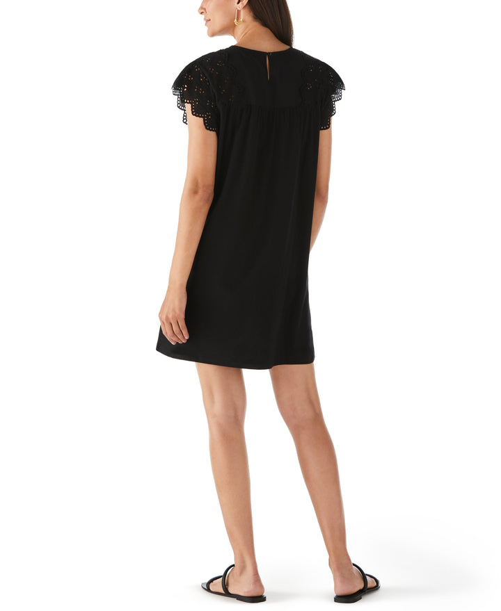 Knit Eyelet Tee (Black) 