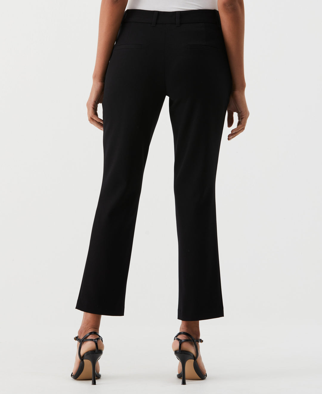 Petite Straight Leg Ankle Pant (Black) 