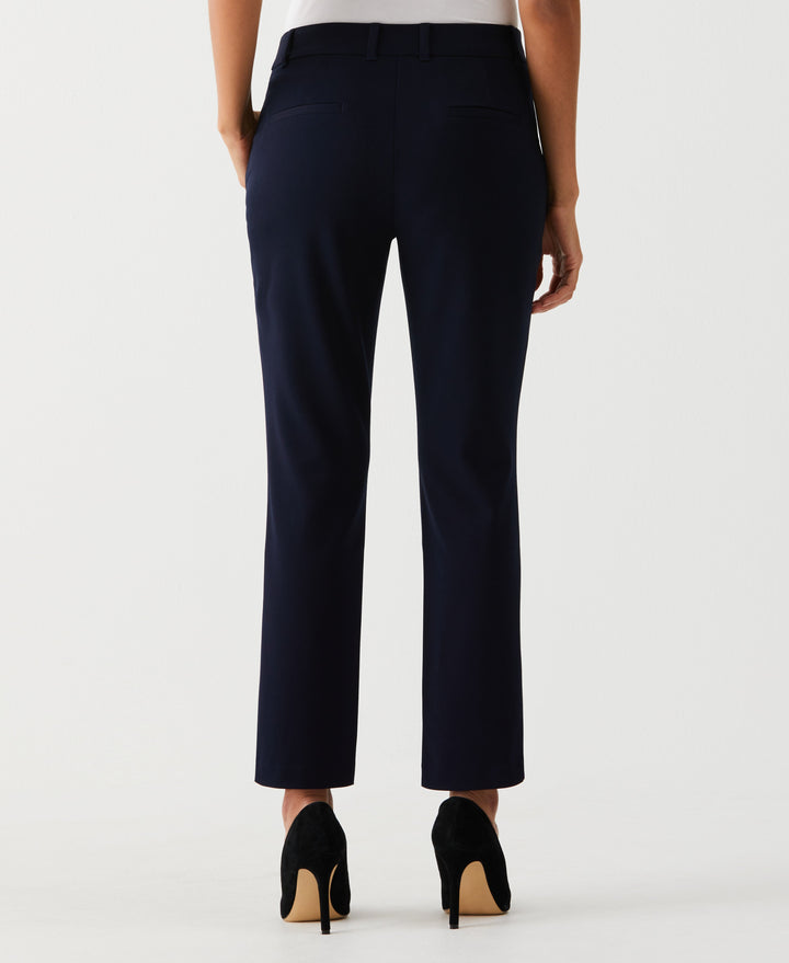 Petite Straight Leg Ankle Pant (Navy) 
