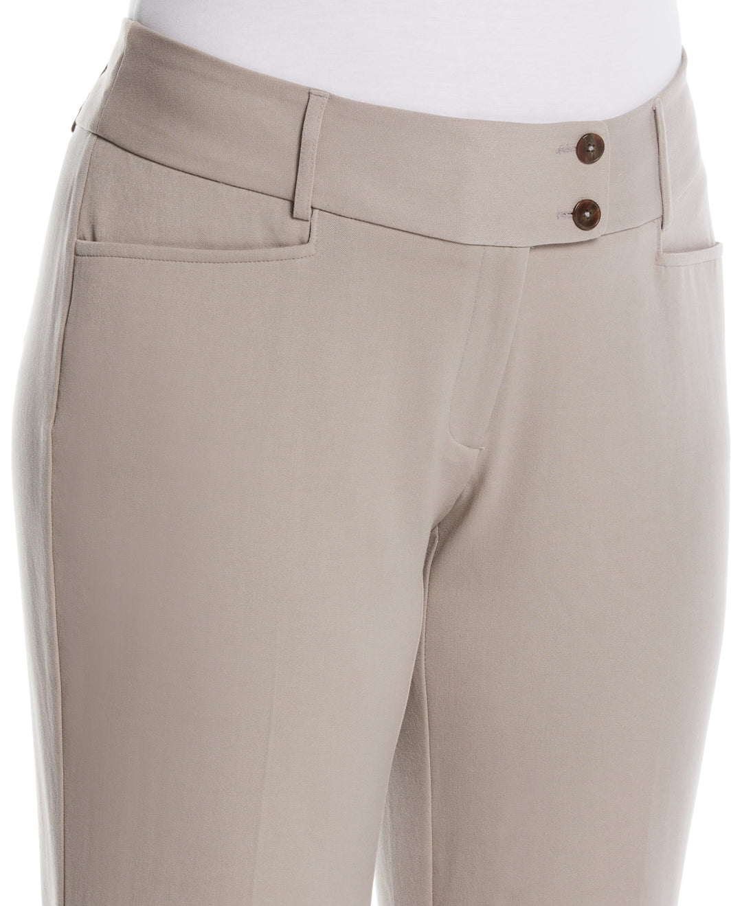 Plus Size Curvy Fit Short Length Boot Cut Pant (Summer Straw) 
