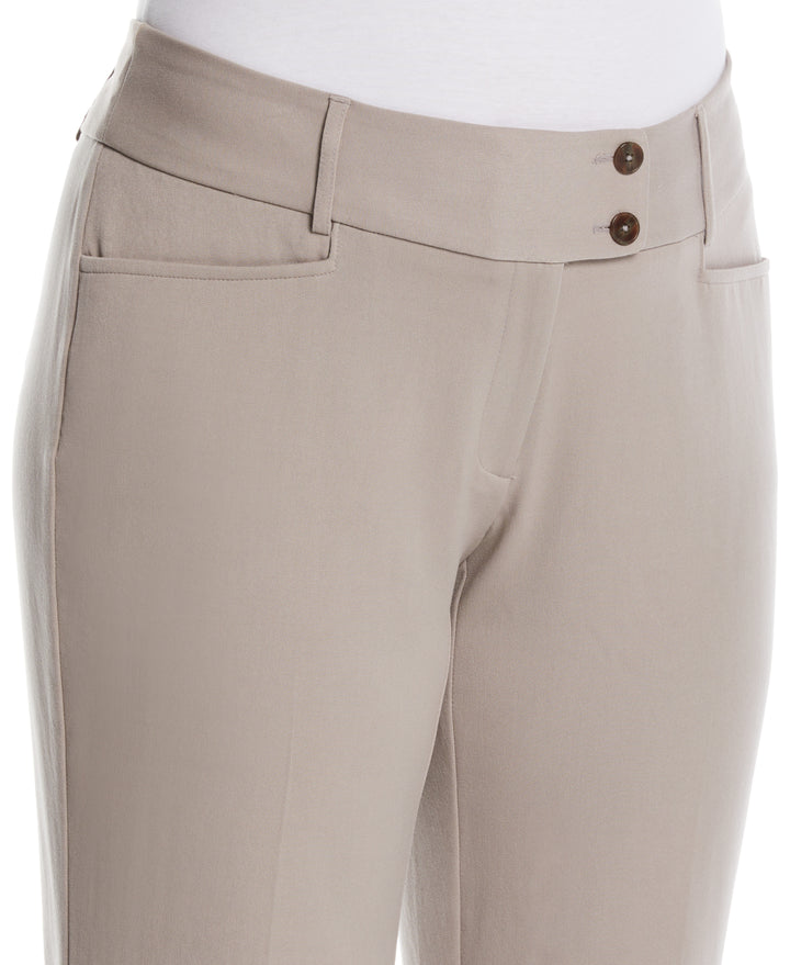 Plus Size Curvy Fit Short Length Boot Cut Pant (Summer Straw) 