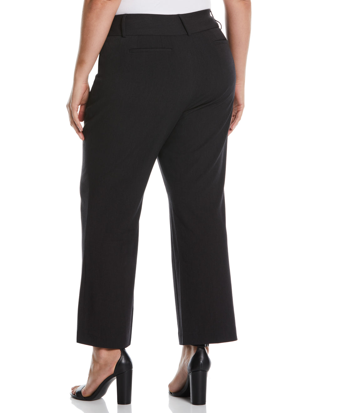 Plus Size Curvy Fit Short Length Boot Cut Pant (Graphite) 