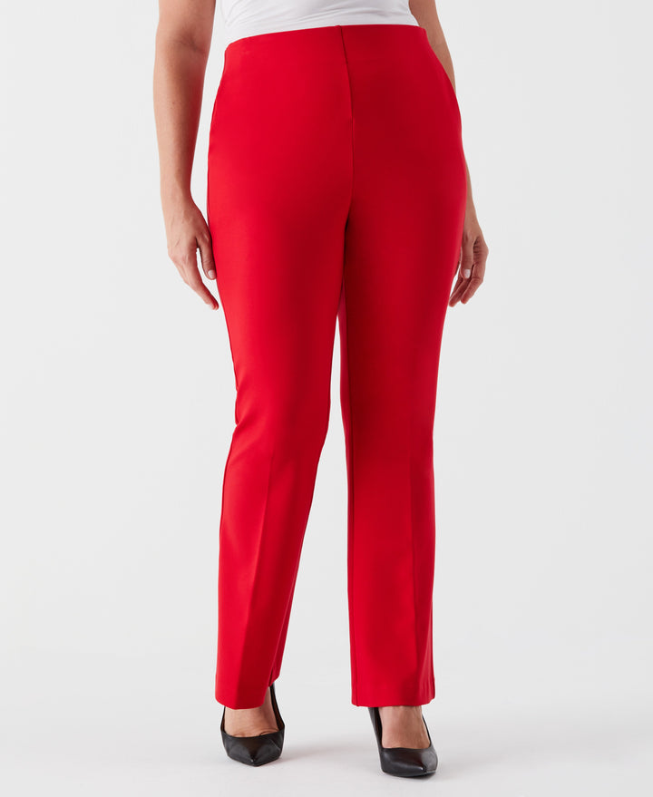Plus Size Ponte Boot Cut Pant (Tango Red) 