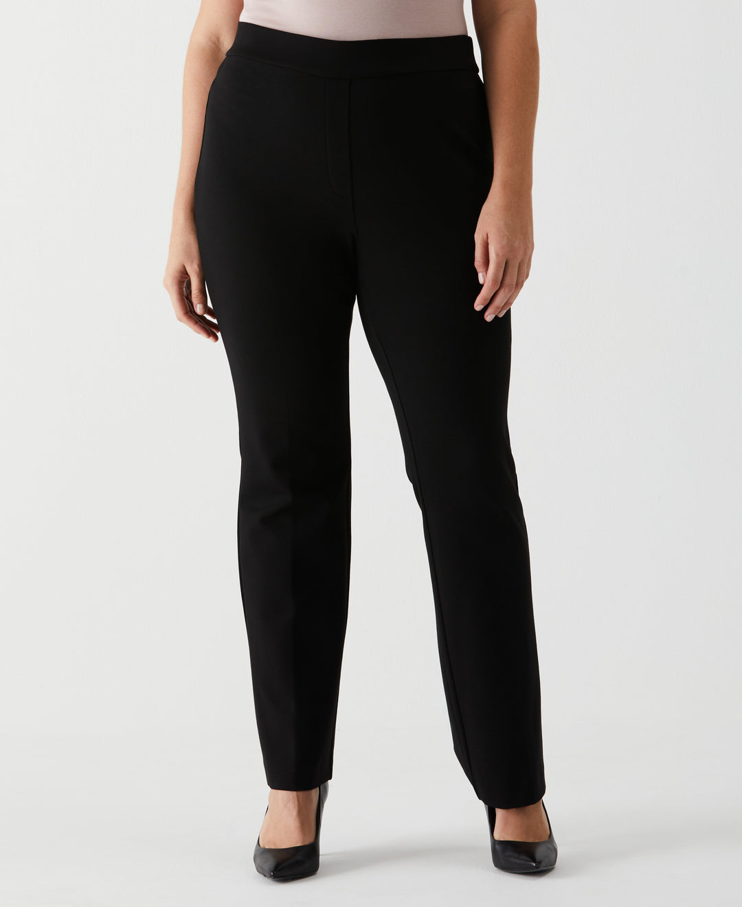 Plus Size Boot Cut Pull-On Pant (Black) 