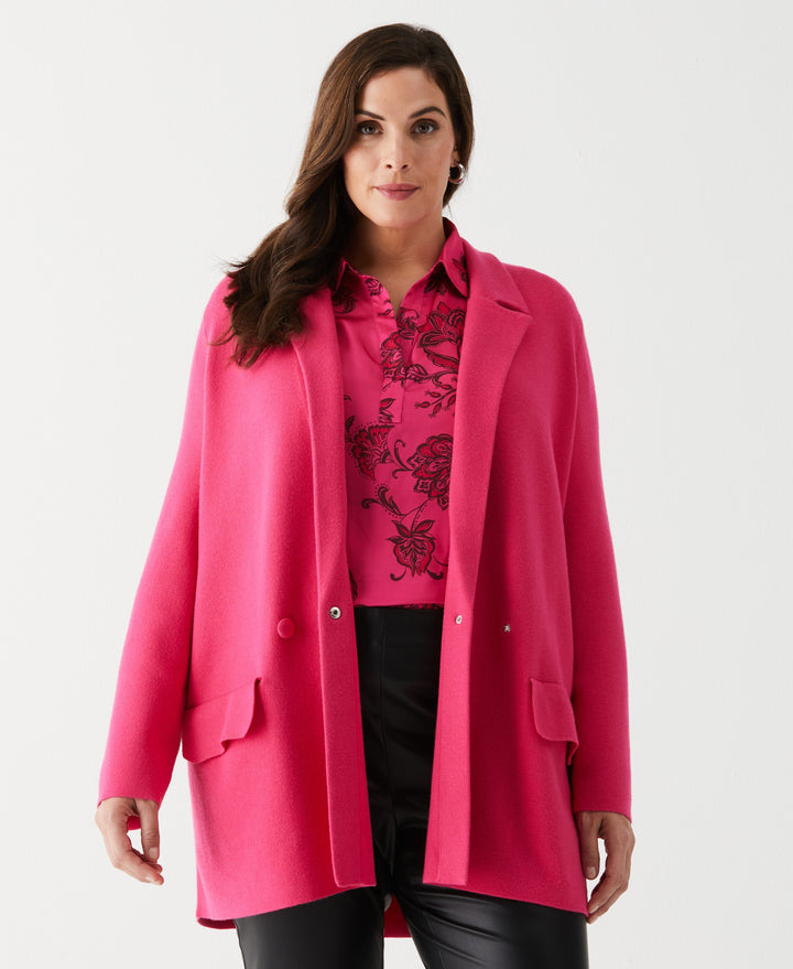 Plus Size Relaxed Sweater Blazer (Cabaret) 