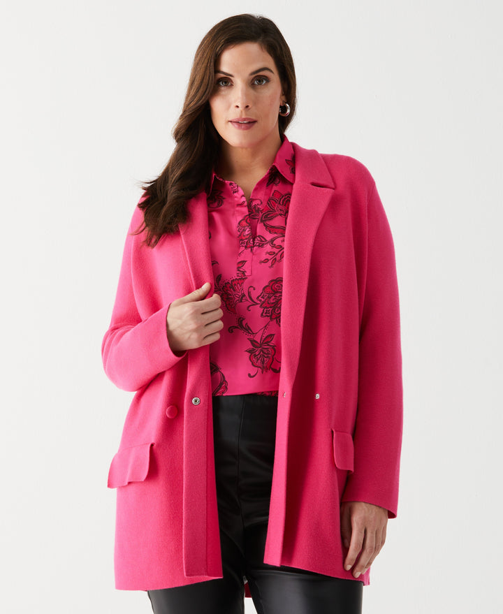 Plus Size Relaxed Sweater Blazer (Cabaret) 