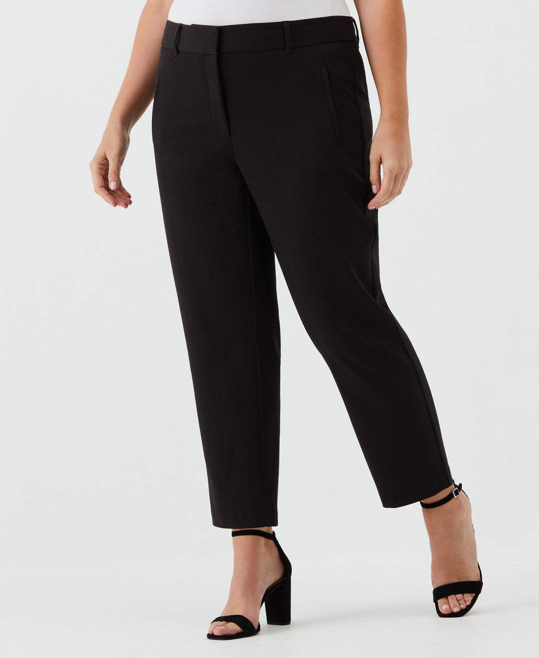 Plus Size Straight Leg Ankle Pant (Graphite) 