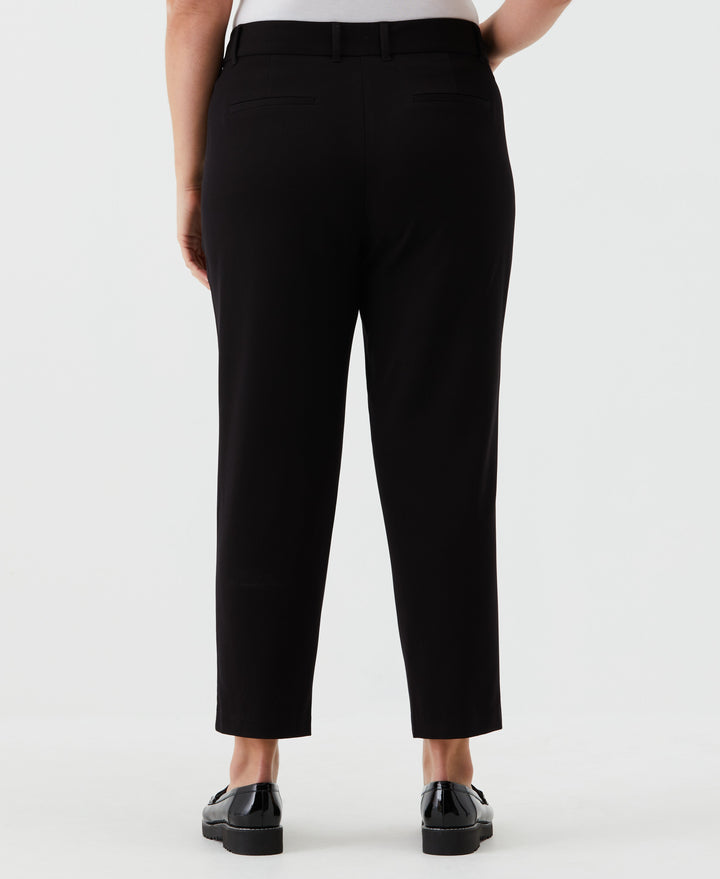 Plus Size Straight Leg Ankle Pant (Black) 