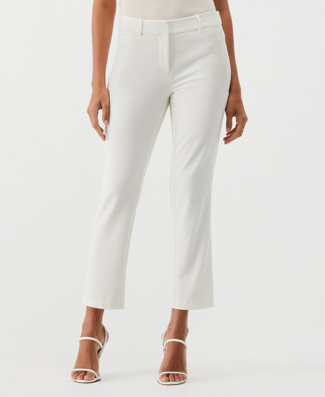 Straight Leg Ankle Pant (Egret) 