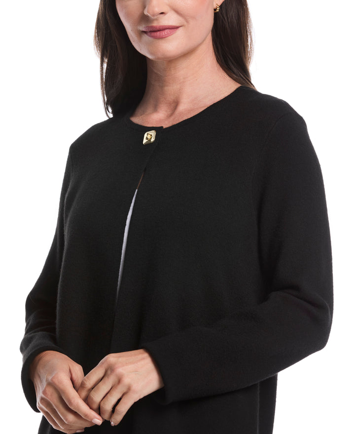 Turnlock Metal Closure Cardigan (Black) 
