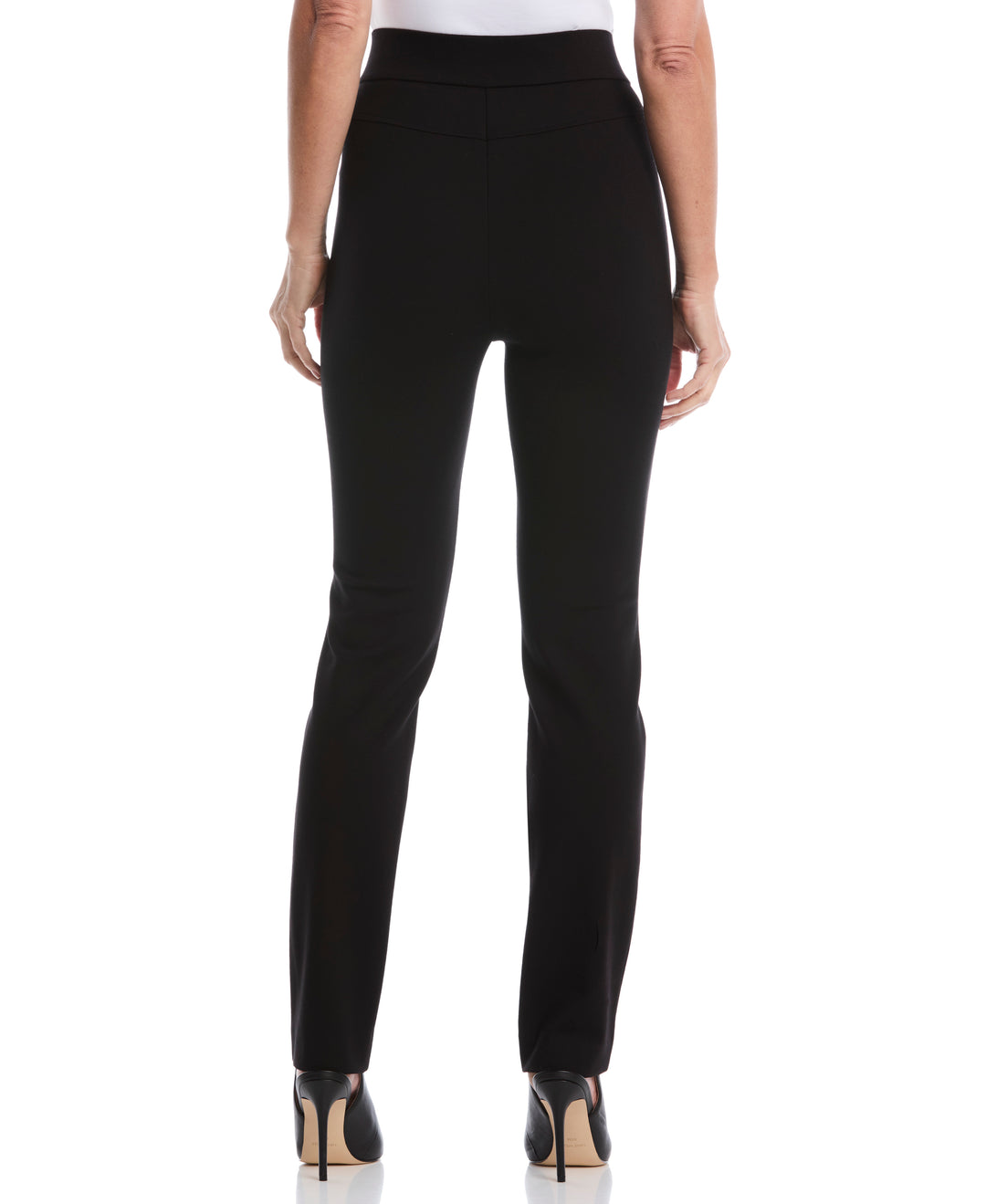 Petite Ponte Slim Leg Pant (Black) 