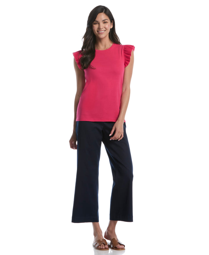 Petite Ruffle Top (Raspberry) 
