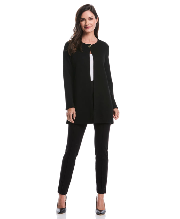 Turnlock Metal Closure Cardigan (Black) 