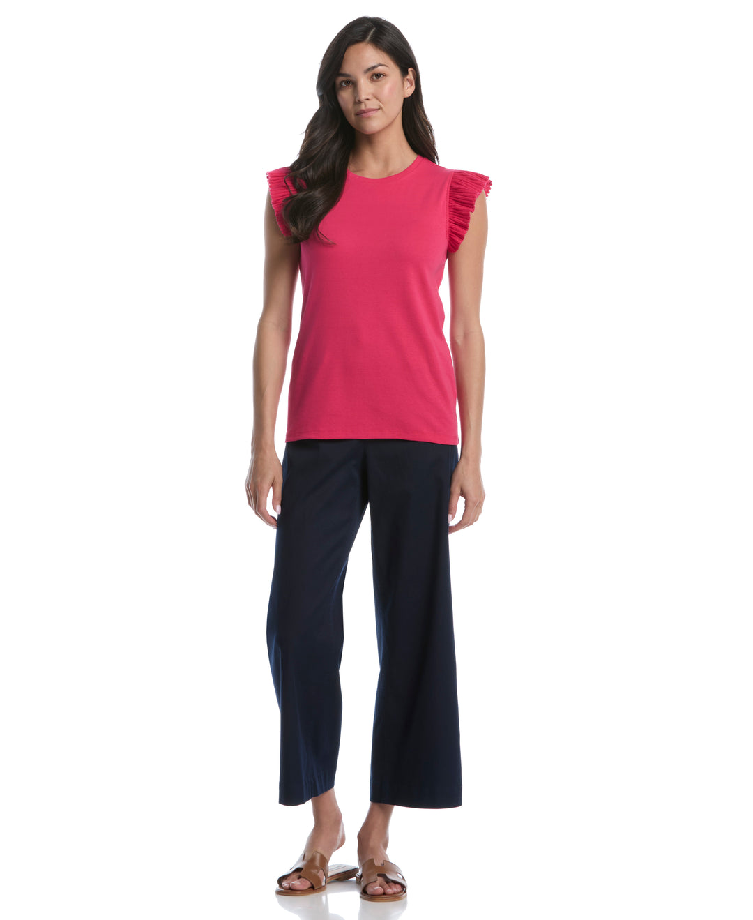 Petite Ruffle Top (Raspberry) 