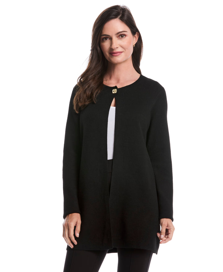 Turnlock Metal Closure Cardigan (Black) 
