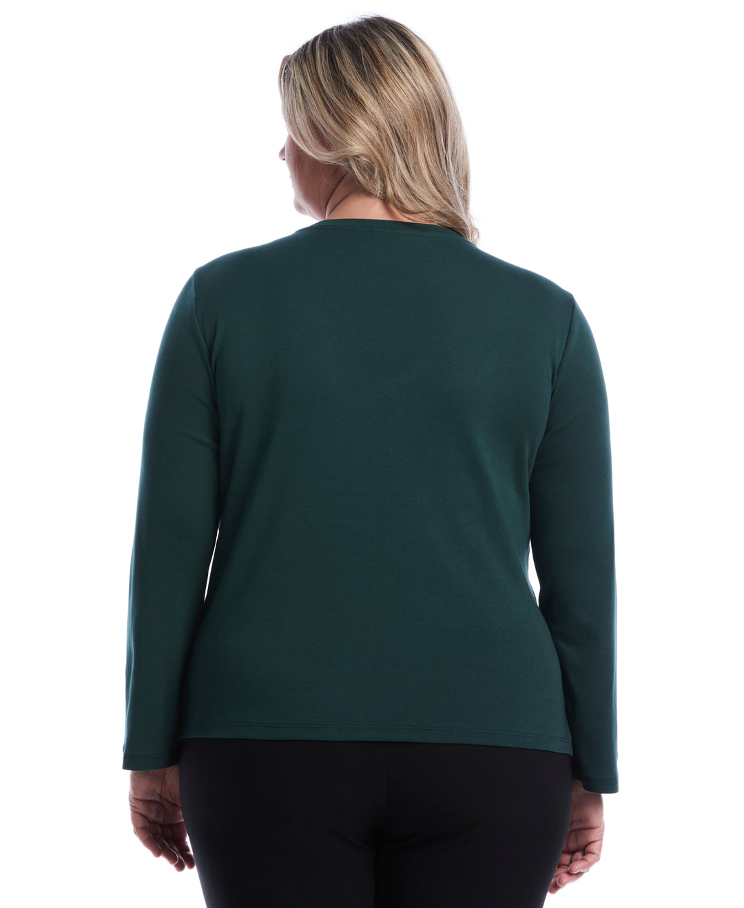 Plus Size Embellished Neckline Top (Ponderosa Pine) 