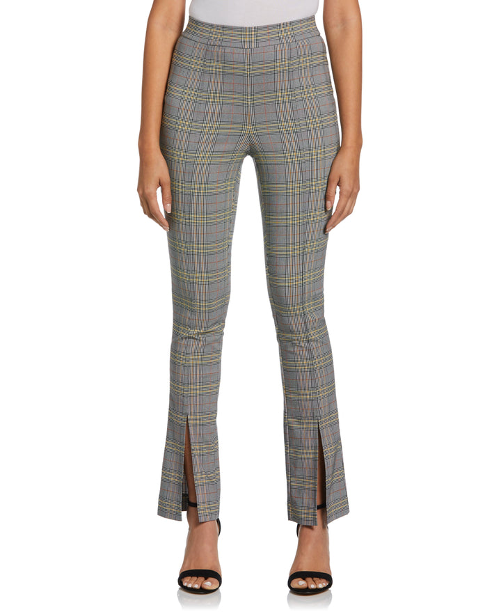 Petite Slit Front Pull-On Pant (Black) 