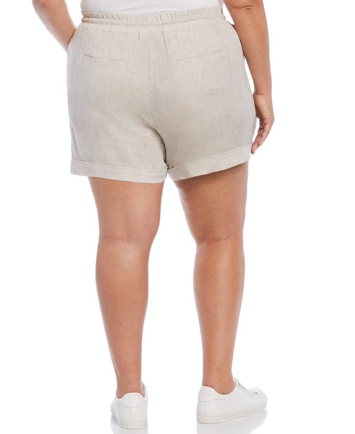 Modern Fit Seamed Linen Short (Natural) 