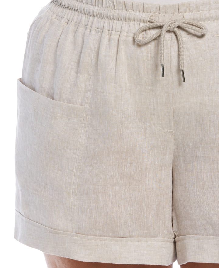 Modern Fit Seamed Linen Short (Natural) 