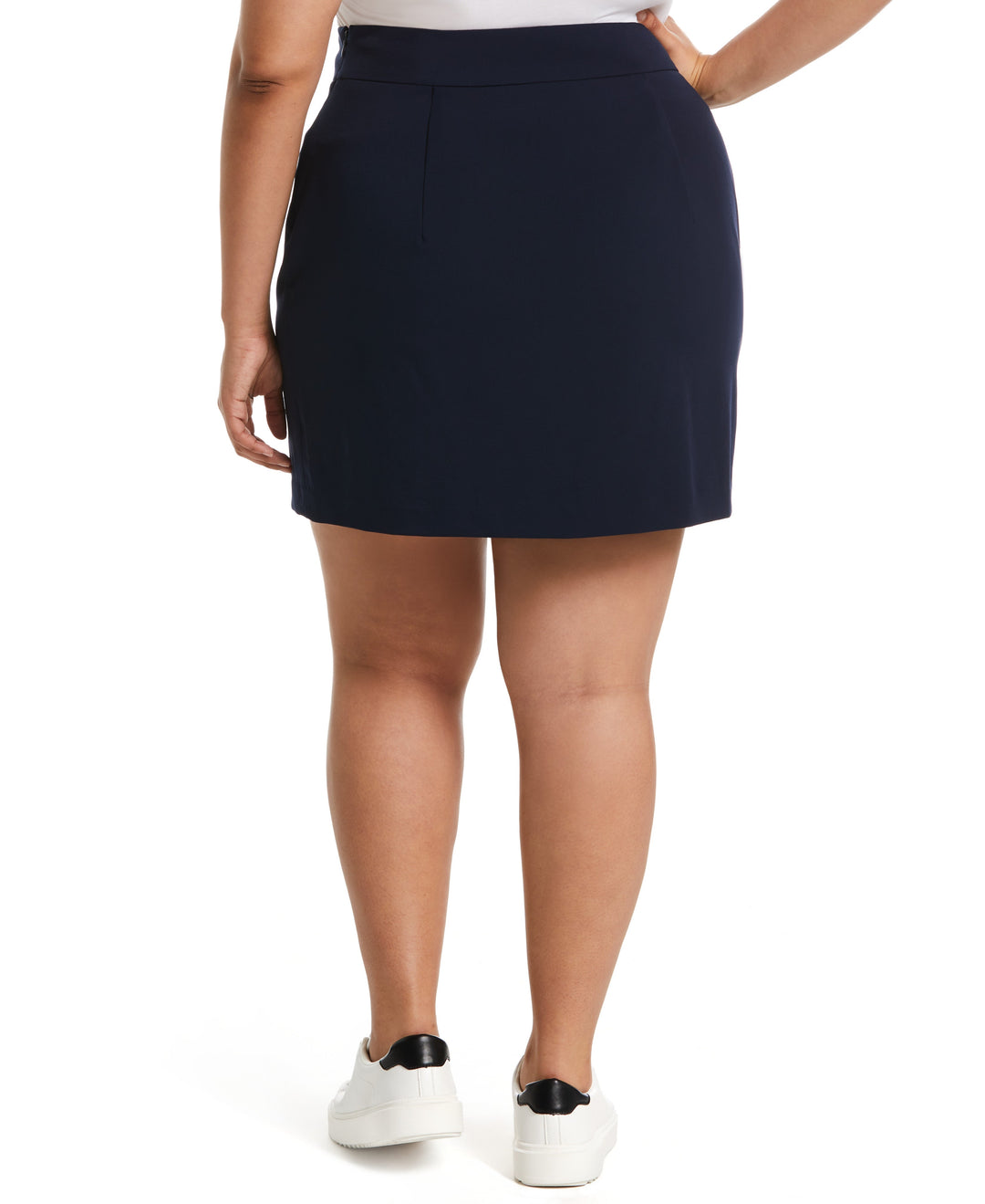 Modern Fit Wrap Skirt (Navy) 