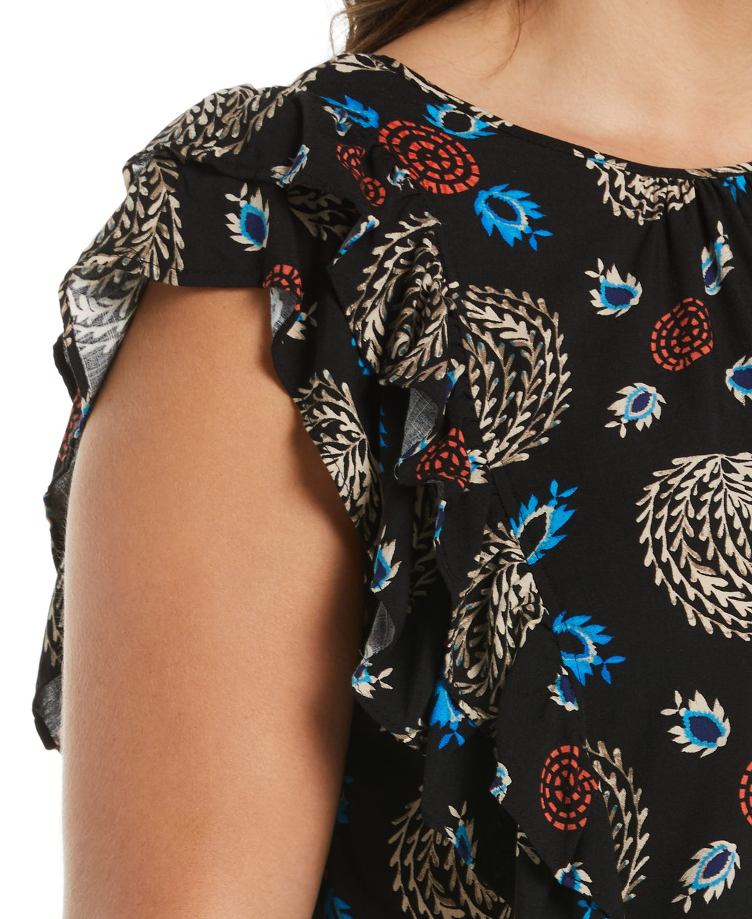 Ruffle Top (Black) 